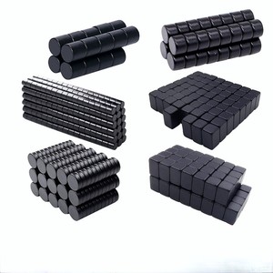 Imanes <span class=keywords><strong>de</strong></span> Neodimio Recubiertos <span class=keywords><strong>de</strong></span> Epoxi Negro Superresistentes Personalizados, Bloque Redondo/Disco/Anillo/Imán con Orificio, Materiales Magnéticos N35-N52 - Product Image 2