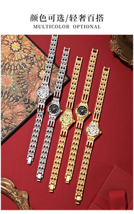 Reloj de Cuarzo para Mujer con Esfera Dorada y Números Romanos, Reloj de Pulsera Clásico con Brazalete de Metal para Damas, Formal y de Uso Diario - Product Image 6