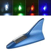 Accesorios Universales para Luces de Coche, 8 Luces, 4 Colores, Antena de Coche con Forma de Aleta de Tiburón Solar, con Luz Estroboscópica de Advertencia LED