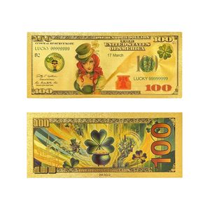 Promosi uang 100 tahan air hari St. Patrick uang kertas berlapis Foil emas 24k untuk hadiah koleksi - Product Image 6