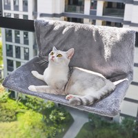 Auf Lager: Abnehmbares, waschbares, faltbares Katzenbett mit Metallrahmen, L-förmig, gefüttert, weichem Polyester, warm, für alle Jahreszeiten, atmungsaktiv, Haustierkäfig