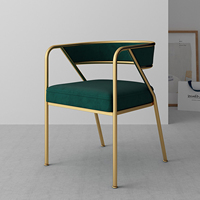 Canapé simple moderne de style nordique pour salon, fauteuil minimaliste en velours de luxe, chaise de salle à manger