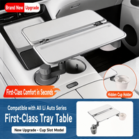 Support de tasse stable en alliage d'aluminium, table de voiture pliable, base réglable Li Auto, sans perçage, antidérapant