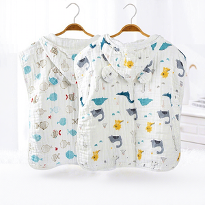 Petite <span class=keywords><strong>cape</strong></span> <span class=keywords><strong>de</strong></span> bain en coton pour bébé et enfant, avec capuche, motif dessin animé, super douce, absorbante, imprimée, 60x120cm - Product Image 1