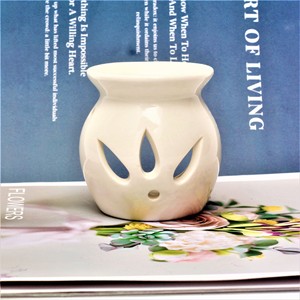 Brûleur d'huiles essentielles en céramique pour la maison, diffuseur d'arômes, <span class=keywords><strong>lampe</strong></span> parfumée, brûleur de cire fondue, support pour bougie chauffe-plat - Product Image 1