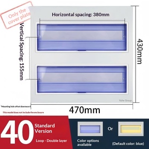40 Way Custom Iron Panel for Distribution Box PZ30 Circuit Breaker Cover <b>Plate</b> 4-60 Way Electrical Enclosure Front <b>Door</b> - Product Image 2
