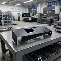 Profilé en aluminium anodisé noir sur mesure, découpé et percé CNC, pour boîtier électronique, fabrication usine