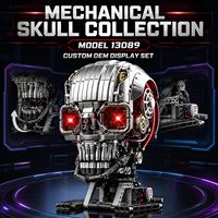 Kit de construction mécanique personnalisé OEM style MOC Crâne 13089 Modèle STEM avec lumières Kit d'affichage sous marque privée Jouet