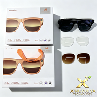 Gafas inteligentes XK one pro con cámara de 8MP, antivibración, traducción por voz con IA, transmisión WIFI, registro de reuniones, música y llamadas.