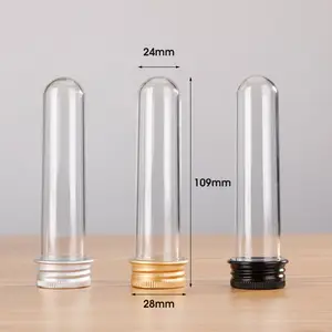 30ml Kunststoff-Reagenzglas mit Metall deckeln zur Aufbewahrung von Süßigkeiten