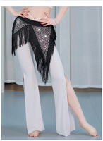 2025 nouvelle danse du ventre Performance porter taille chaîne gland Sequin écharpe Sexy Triangle hanche écharpe accessoire pour la danse orientale