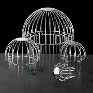 WESDA Protecteur de tuyau de descente rond en acier inoxydable Bouchon de ligne anti-blocage Couvercle de vidange Tuyau Filtre à feuilles Construction Garde-<span class=keywords><strong>gouttière</strong></span> - Product Image 6