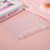 Boîtes de rangement en plastique transparent à 24 compartiments, boîtes de rangement multi-compartiments, petits organiseurs de perles, étuis de présentation de bijoux vides