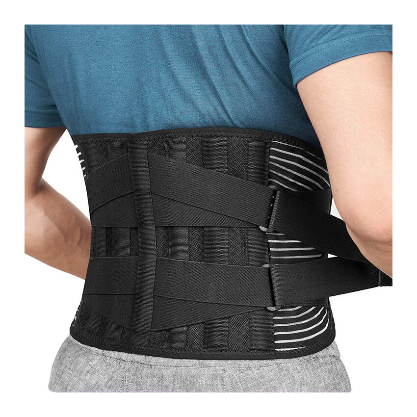 Amazon Best Selling Personalizado 6 Permaneça Respirável Anti-skid Apoio lombar Médica Apoio Cintura lombar Brace para Mulheres Dos Homens