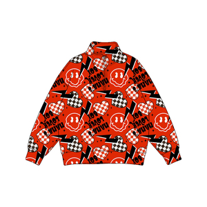 เสื้อยืดเด็กผู้ชายลาย MAMAS LOVER ผ้าไหมนม กางเกงจ็อกเกอร์เด็กวัยหัดเดิน ชุดวันวาเลนไทน์ เสื้อผ้าเด็กขายส่ง - Product Image 3