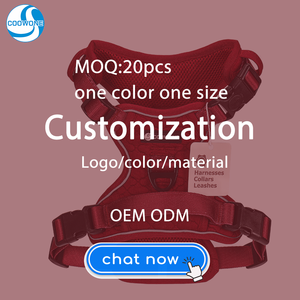 कस्टम लोगो व्यक्तिगत कुत्ते कॉलर और पट्टा सेट सॉफ्ट एडजस्टेबल पैडंड लक्ज़री टेविट डॉग हार्नेस और लीश सेट सेट - Product Image 6