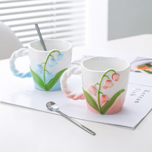 Bella tazza di ceramica gigli squisita ed elegante dello smalto <span class=keywords><strong>della</strong></span> tazza di acqua per <span class=keywords><strong>il</strong></span> regalo di affari del tè e del <span class=keywords><strong>caffè</strong></span> - Product Image 2