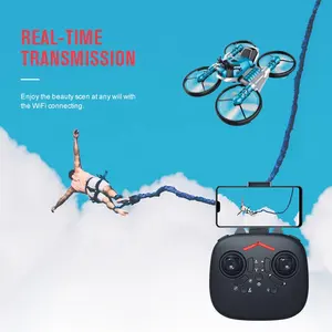 Kamera Udara Rc Mobil Terbang 2 Dalam 1, Drone Quadcopter Profesional Sepeda Motor dengan Kamera Terbang HD Kecepatan Tinggi