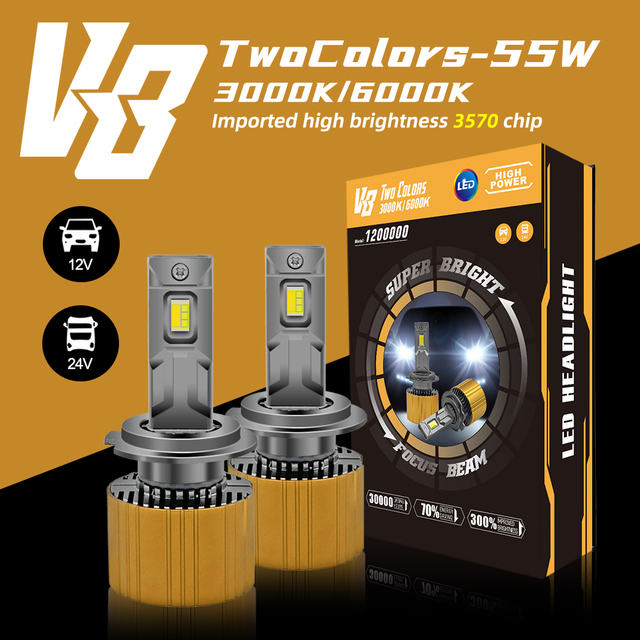 Factory Prices H11 Super Bright LED Headlights 12V 24V 110W Car LED Headlight Bulbs