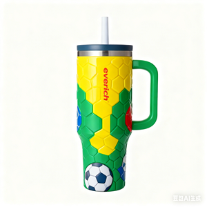 Vaso Térmico de Regalo de 40 oz con Asa y Tapa con Popote, Diseño de Moda y Libre de Plomo - Taza de Viaje Apta para Portavasos, Regalos para Ella - Product Image 1