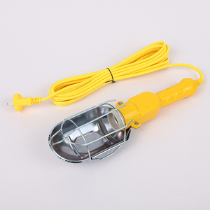 ไฟตรวจสอบแบบมือถือฟู่ ลี่หยาง E27 LED 220V ฝาครอบเหล็กสีเหลือง ไฟทำงานแบบพกพา ไฟสำหรับบำรุงรักษาเครื่องมือ - Product Image 2