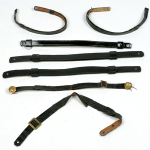 Cap Hat Accessories Coated Black Brown Genuine <b>Leather</b> <b>Synthetic</b> <b>Leather</b> Chin Strap Cord Brass Adjuster Buckles Eco-Friendly - Product Image 1