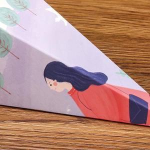 Boîte alimentaire biodégradable OEM pour petites entreprises, présentoir pour pop-corn et frites, boîte pyramidale <span class=keywords><strong>de</strong></span> couleur unie - Product Image 4