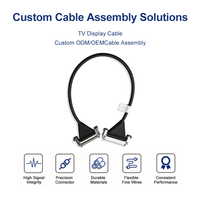 Câble LVDS personnalisé 51 broches, pas de 0,5 mm, 100 ohms, 5,4 G, câble d'affichage TV, fabricant de câbles micro-coaxiaux