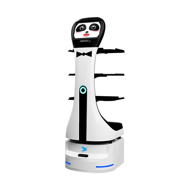 Food Delivery Robot Restaurant Robot Hotel Waiter in Restaurant Self Driving Delivery Robot