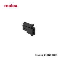 Connecteurs rectangulaires mâles Molex 0430250200, boîtiers 2POS 3.00MM, boîtier en tissu nylon, contacts en alliage de cuivre, 250V 3A, automobile
