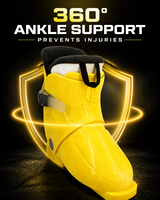 Bottes de ski pour enfants avec logo personnalisé, coque rigide, fermeture à boucle jaune, chaussures de sport d'hiver pour la neige, usine OEM, vente en gros directe, boutique en ligne 1