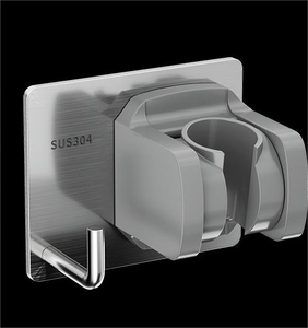 Soporte de Ducha de Acero Inoxidable Plateado, Sin Perforaciones, Montado en la Pared, Duradero, con Certificación CE, Moderno, Ajustable, Marca Jelos - Product Image 1