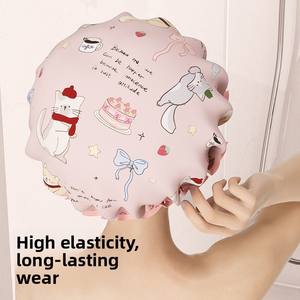 Gorro de Ducha para Adultos de Doble Capa, Grueso e Impermeable, Nuevo Diseño para Uso Doméstico, Venta al Por Mayor - Product Image 3