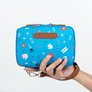 Nueva llegada lindo viaje de dibujos animados Nylon púrpura Mini botiquín de primeros auxilios para niños bolsas Kit médico portátil para mamás paquete verde completo - Product Image 1