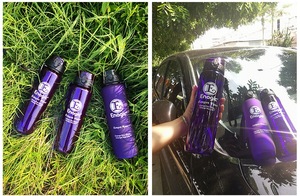 Bouteille d'eau <span class=keywords><strong>sport</strong></span> en plastique violet-bleu 500 ml / 1 L pour activités de plein air, type <span class=keywords><strong>Kangen</strong></span> - Product Image 5