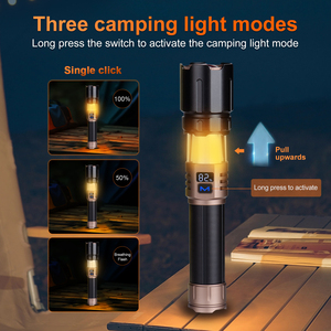 WOSEN-Lampe torche super lumineuse à LED, 5050 m, blanche, longue portée, rechargeable, zoom, lampe de poche, 1000m - Product Image 4