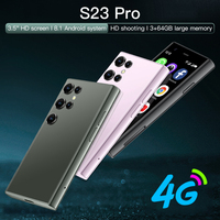 هاتف ذكي صغير S23 Pro 4G الأكثر مبيعًا، ذاكرة وصول عشوائي 3 جيجابايت، نظام أندرويد 8.1، خاصية التعرف على الوجه، بطارية 2600 مللي أمبير، شاشة 3.5 بوصة، كاميرا 2 ميجابكسل + 5 ميجابكسل