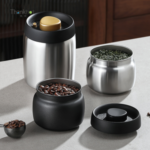 Thankhot Manuel Matcha Vacuum Canister, produit phare, en acier inoxydable, empêche les agglomérations, maintient la fraîcheur 5 fois plus longtemps, pression pour le <span class=keywords><strong>vide</strong></span> - Product Image 4