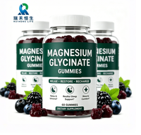Gummies de soutien au sommeil d'usine OEM à absorption rapide, doux, aux baies naturelles, végétaliens, sans OGM, au glycinate de magnésium
