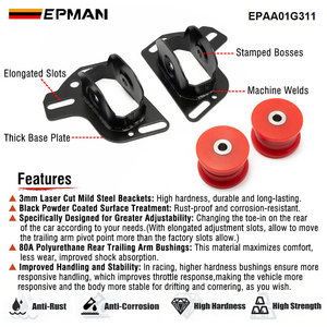 Epman phía sau dấu cánh tay khung cao Toe chỉnh khung W/ỐNg Lót Kit cho BMW E46 E36 Z4 e85 e86 epaa01g311 - Product Image 3