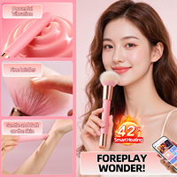 Vibrateur en silicone étanche rechargeable par USB, stimulateur de clitoris et de tétons, doux comme une brosse à maquillage, avec 10 modes, emballage silencieux