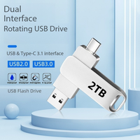 Flash Drive USB 3.0 Logo Kustom Baru, Harga Terjangkau Kapasitas 16GB hingga 128GB, Antarmuka Putar Logam USB C, Memory Stick