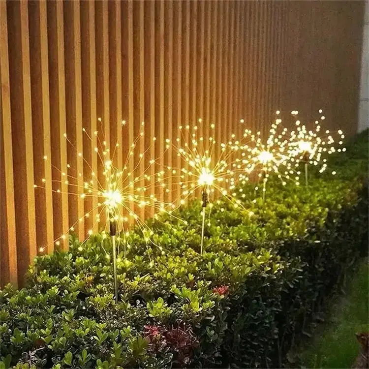 90LEDs Colorful Solar Firework Light Outdoor Solar Fairy Garland Lamp Waterproof Garden Decorative Landscape Stake LED