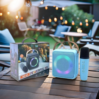 Haut-parleur sans fil portable de haute qualité, mini home cinéma, microphone karaoké, lecteur audio extérieur, batterie intégrée, basses puissantes, RGB