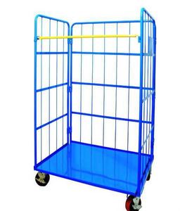 Foldable Powder Coating Roll Container Logistics Trolley <strong>Transport</strong> <strong>Carts</strong> Roll Cages for Warehouse Supermarket - Product Image 5