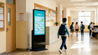 Moniteur mural 32 43 55 pouces avec système anti-effraction intégré, machine publicitaire LCD pour bureau et école 3  Garantie d'un an