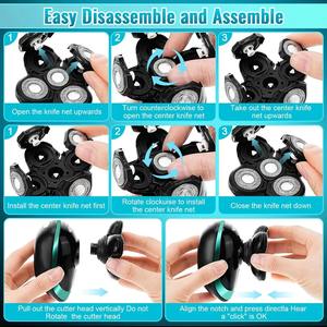 Set de Belleza Profesional 5 en 1, Afeitadora Eléctrica Impermeable para Cara y Cuerpo, Afeitadora Eléctrica Recargable con Pantalla LCD para Hombres, Afeitadora para Cabeza Calva - Product Image 3