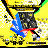GAN Square-1 Minions Edition Magnétique SQ1 Maglev Speed Cube Professional Square 1 Learning Educational Kids Puzzle Toys Game