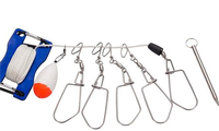 Accessoire de pêche bricolage 3 couleurs serrure de pêche à boucle vivante 7/10 serrures pour activité de pêche en plein air