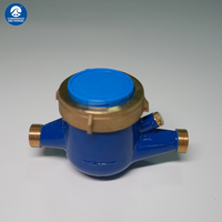 Brass Type Multi Jet Externally Adjustable Mechanical Water Meter External Adjustable Horizontal Cold Wet Water Separation
